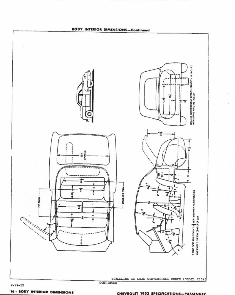 1952 Chevrolet Specifications Page 32